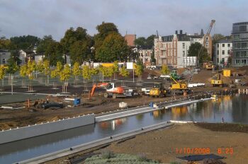 BUGA Schwerin Eingangsplatz im Bau