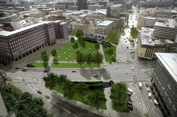 Domplatz Vogelperspektive