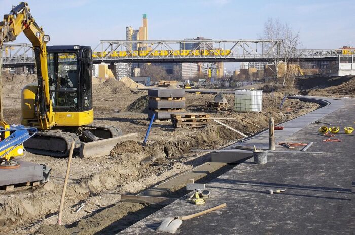 Park am Gleisdreieck Baustelle